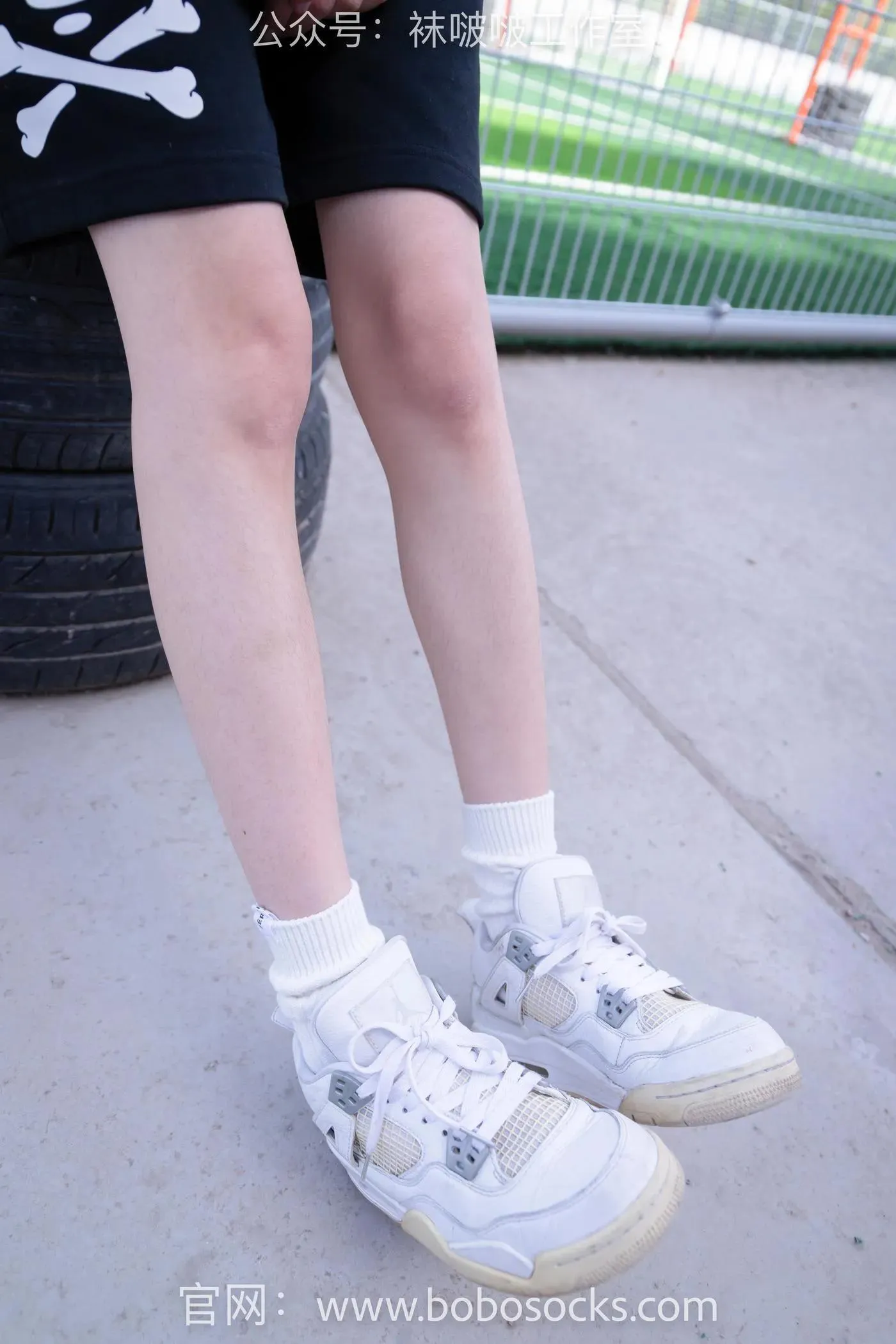 [BoBoSocks袜啵啵]NO.103 稚予-AJ篮球鞋、白棉袜、裸足 [134P]插图8